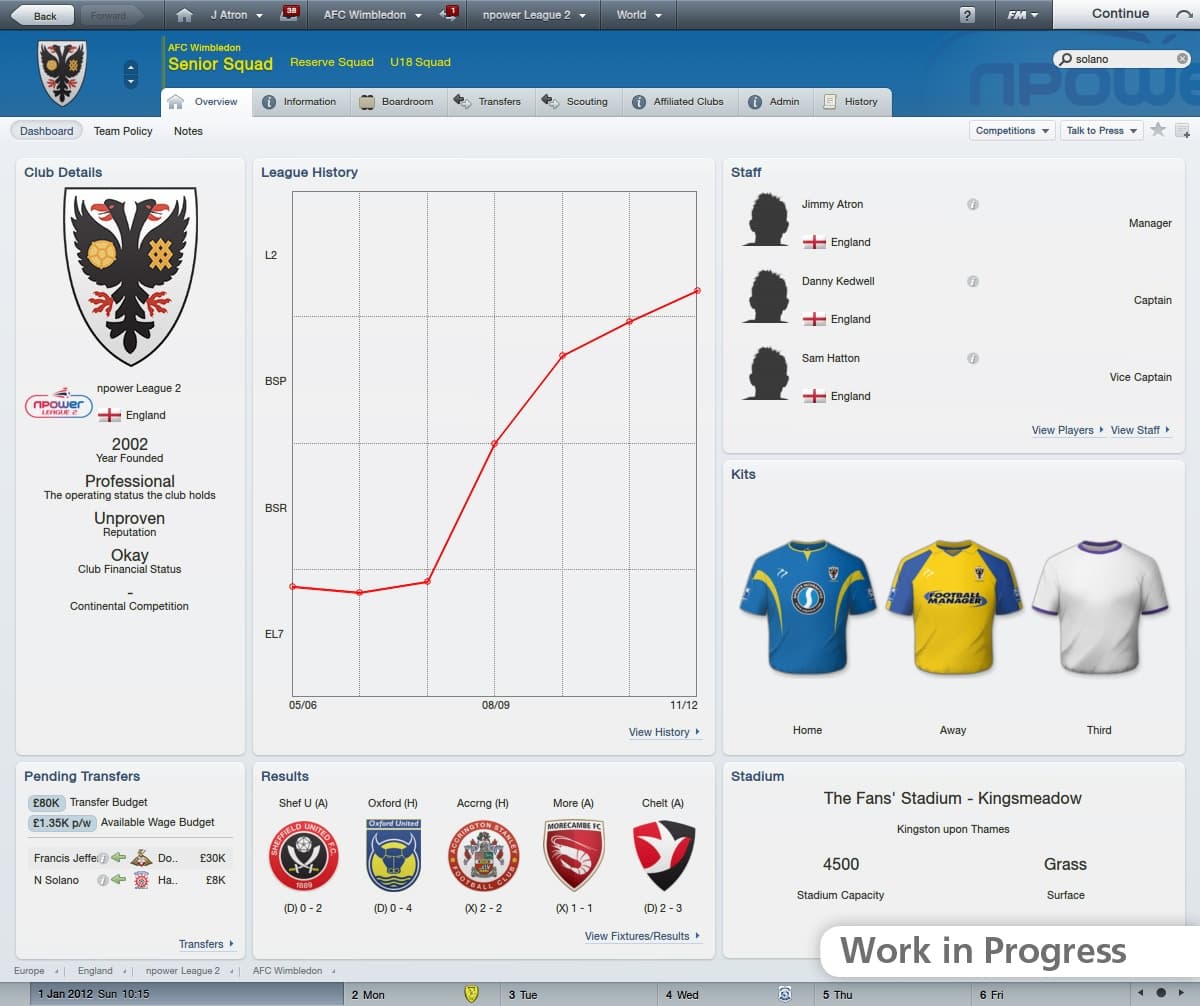 اسکرین‌شات بازی Football Manager 2012 – تصویر 3