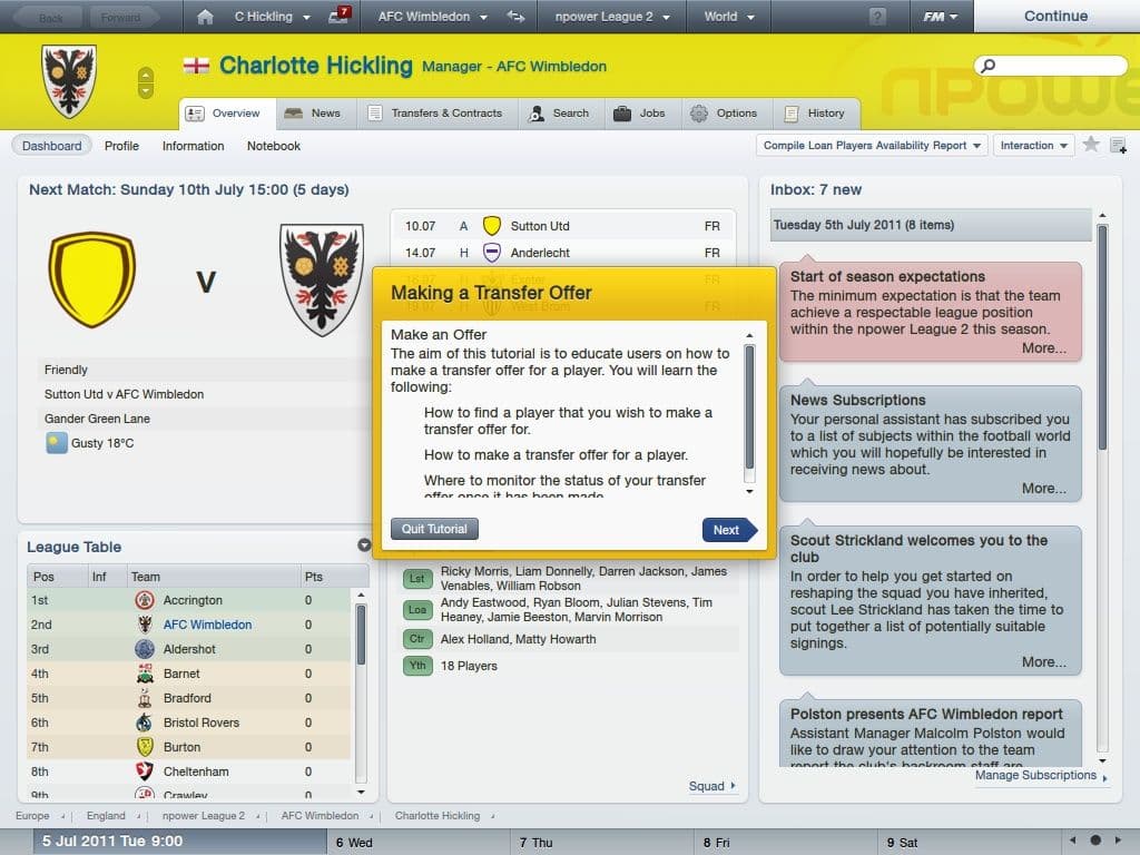 اسکرین‌شات بازی Football Manager 2012 – تصویر 5