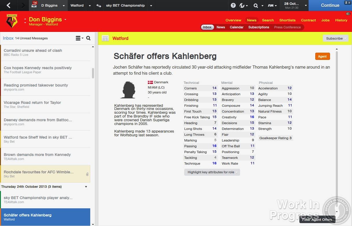 اسکرین‌شات بازی Football Manager 2014 – تصویر 3