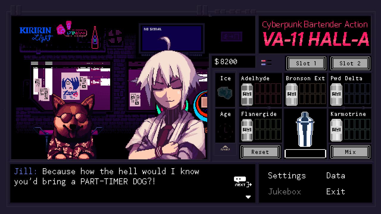 اسکرین‌شات بازی VA-11 Hall-A: Cyberpunk Bartender Action – تصویر 2