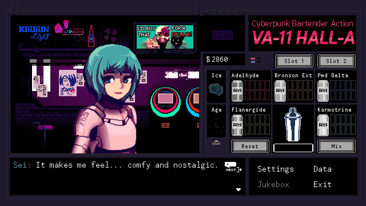اسکرین‌شات بازی VA-11 Hall-A: Cyberpunk Bartender Action – تصویر 6