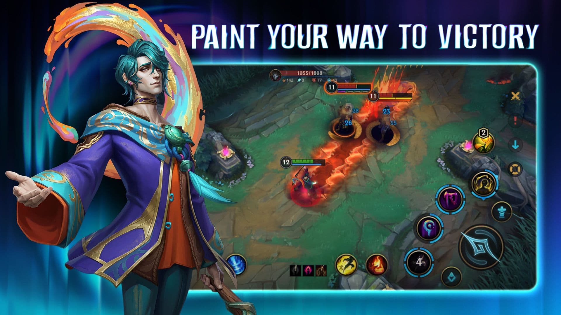قهرمان جادوگر و صحنهٔ مبارزه در Wild Rift